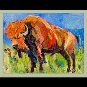 Buffalo Brave Oil 🎨 Painting Print